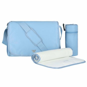 Baby Boys Blue Logo Changing Bag