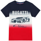 تيشيرت بالشعار باللون الكحلى والابيض والاحمر للاولاد, 2, hi-res