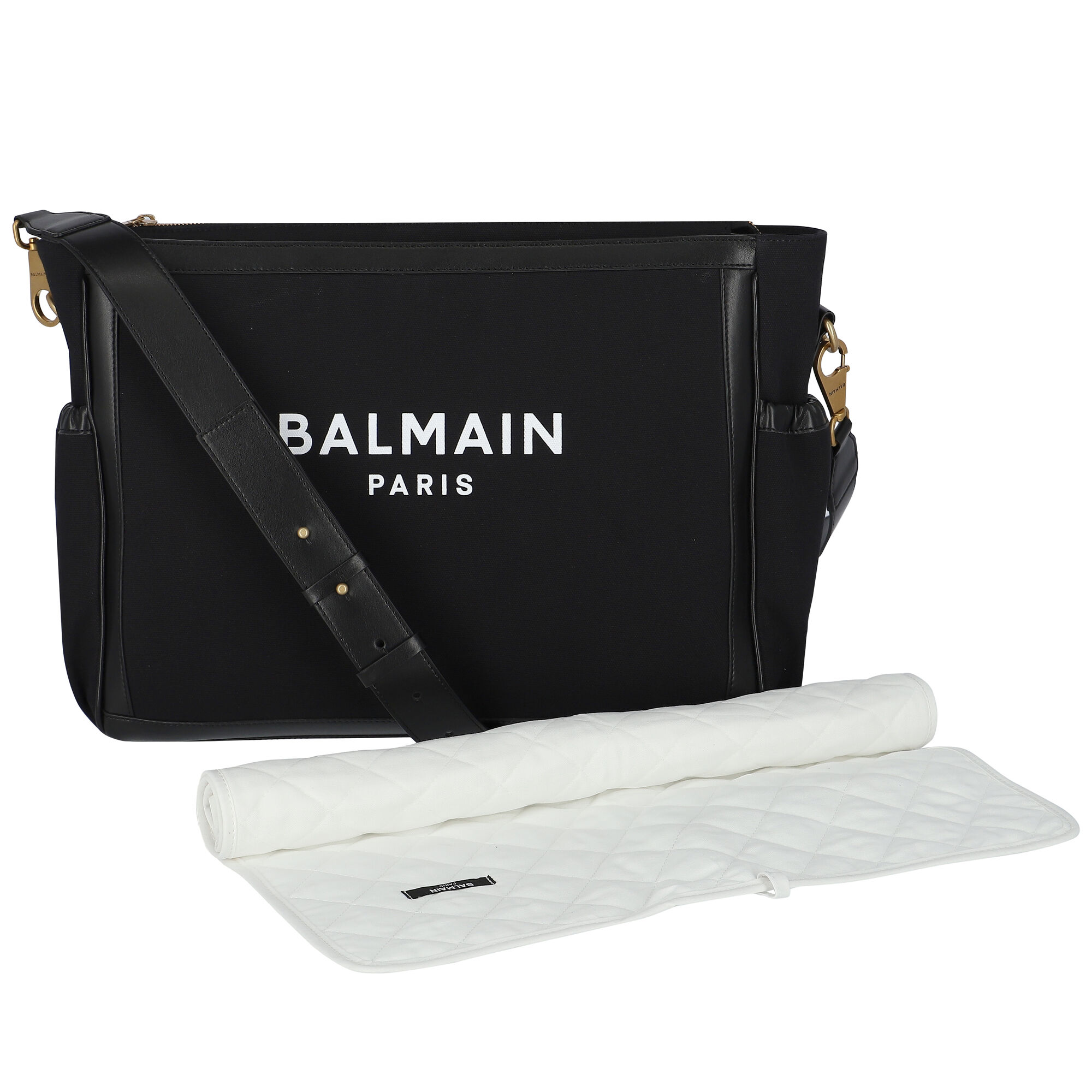 Balmain Black Logo Baby Changing Bag Junior Couture UAE