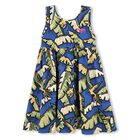 Girls Blue & Green Jungle Dress, 1, hi-res