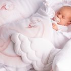 Baby Girls White & Pink Swan Gift Set, 1, hi-res