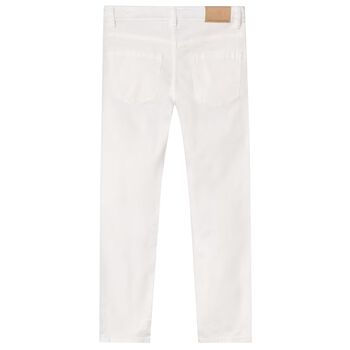 Boys White Chino Trousers