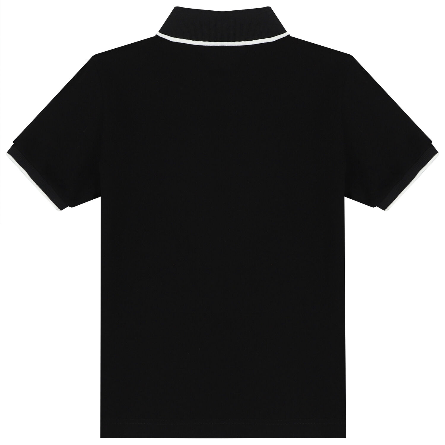Boys Black Logo Polo Shirt, 1, hi-res