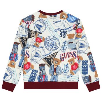 Boys White Logo Sweatshirt