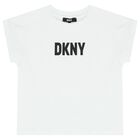Girls White Logo T-Shirt, 2, hi-res
