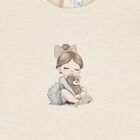 Younger Girls Beige Printed Long Sleeve Top, 1, hi-res
