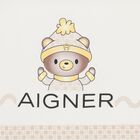 Ivory & Beige Teddy Bear Logo Baby Nest, 1, hi-res