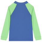 Boys Blue Polo Bear Rash Guard, 1, hi-res