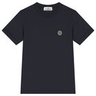 Boys Navy Blue Logo T-Shirt, 2, hi-res