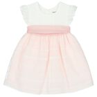 Baby Girls White & Pink Dress Set, 1, hi-res