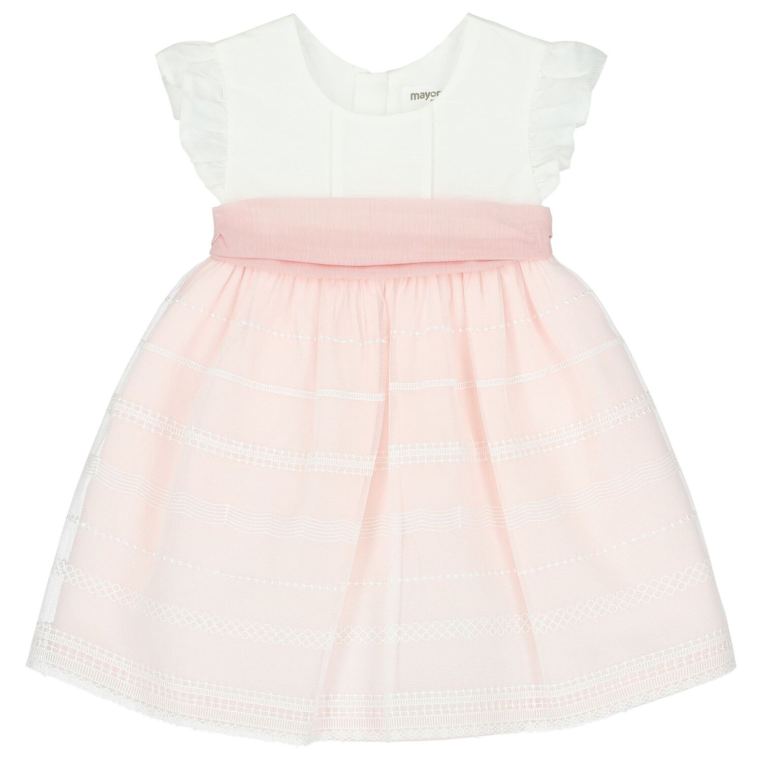 Baby Girls White & Pink Dress Set, 1, hi-res image number null