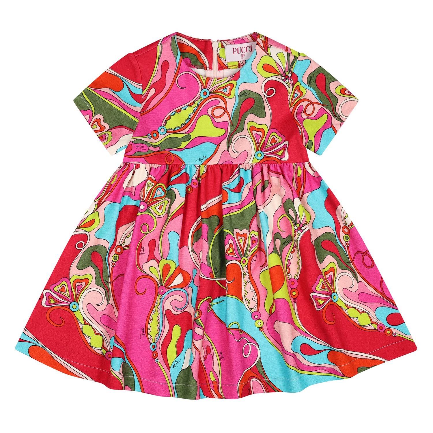 Younger Girls Pink Orchidee Dress, 1, hi-res