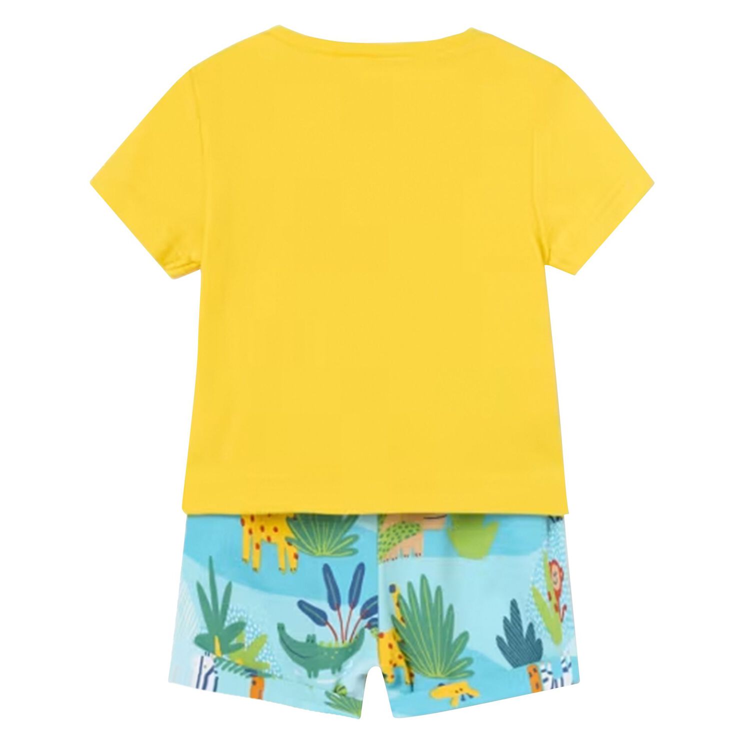 Baby Boys Yellow & Blue Shorts Set, 2, hi-res