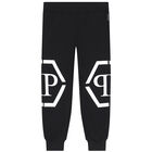 Boys Black Logo Joggers, 1, hi-res