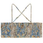 بيكيني بناتي باللون الازرق و البيج  مزين بالزهور, 1, hi-res