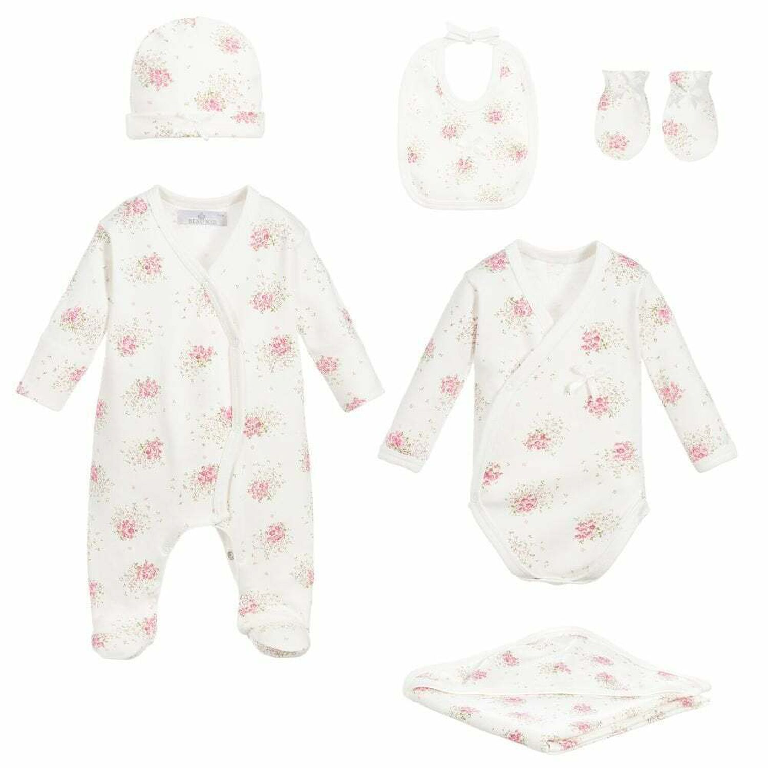 Baby Girls Ivory Floral Gift Set, 1, hi-res image number null