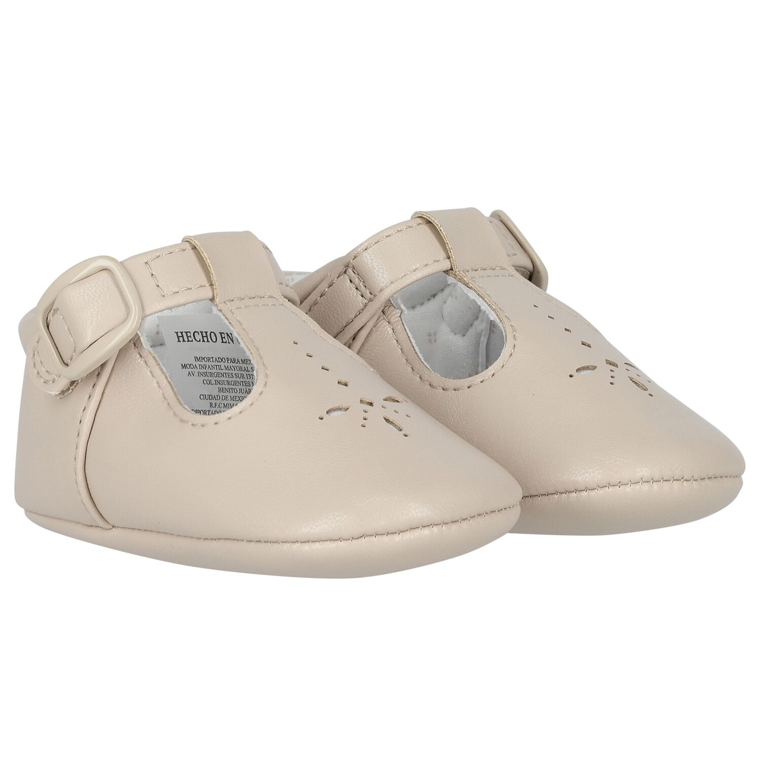 Baby Boys Beige Pre Walker Shoes, 1, hi-res image number null