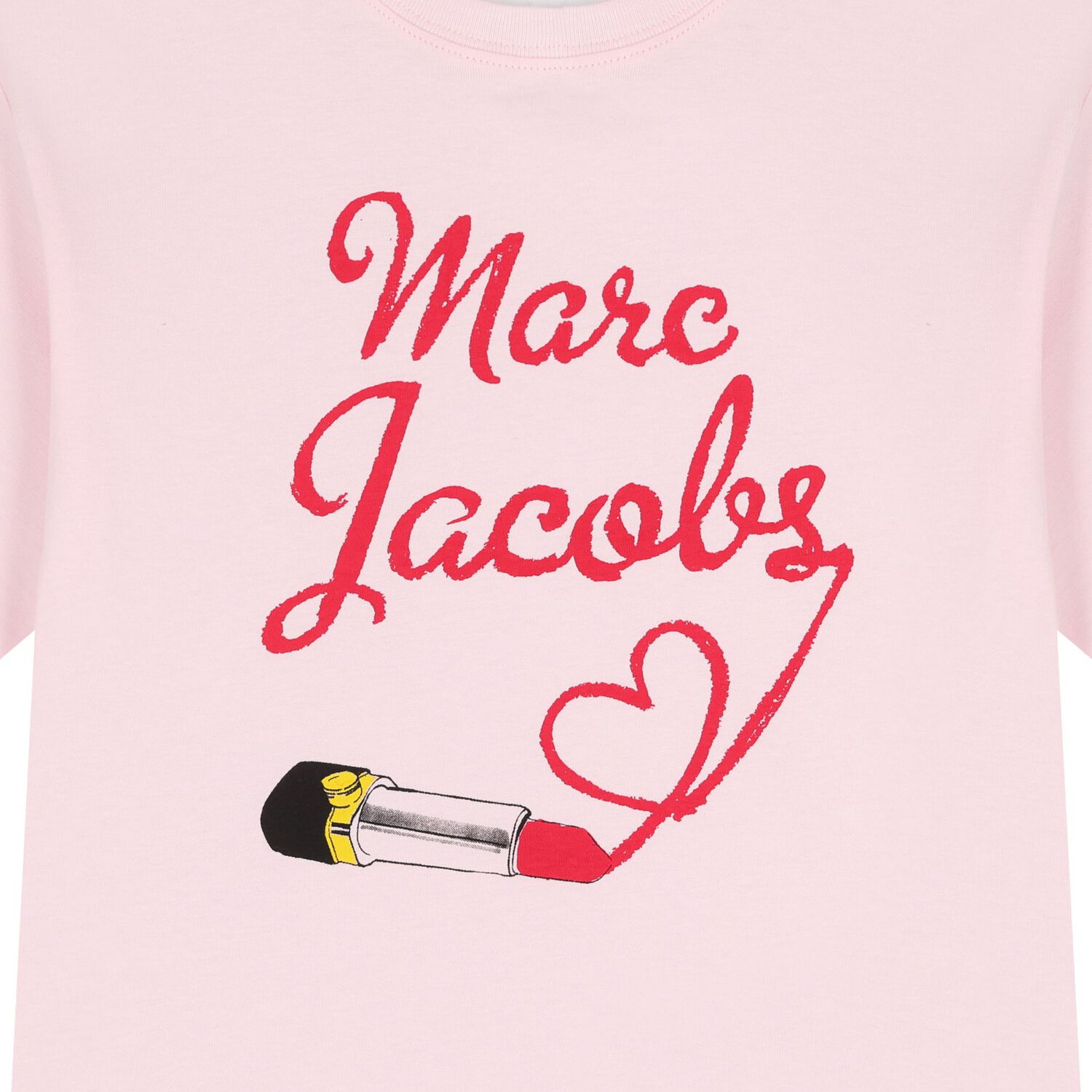 تي شيرت وردي بشعار للبنات, 2, hi-res