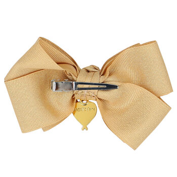 Girls Gold Bow Hairclip