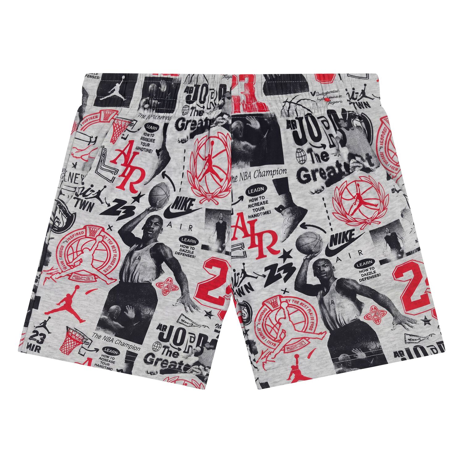 Younger Boys White & Grey Jordan Logo Shorts Set, 1, hi-res