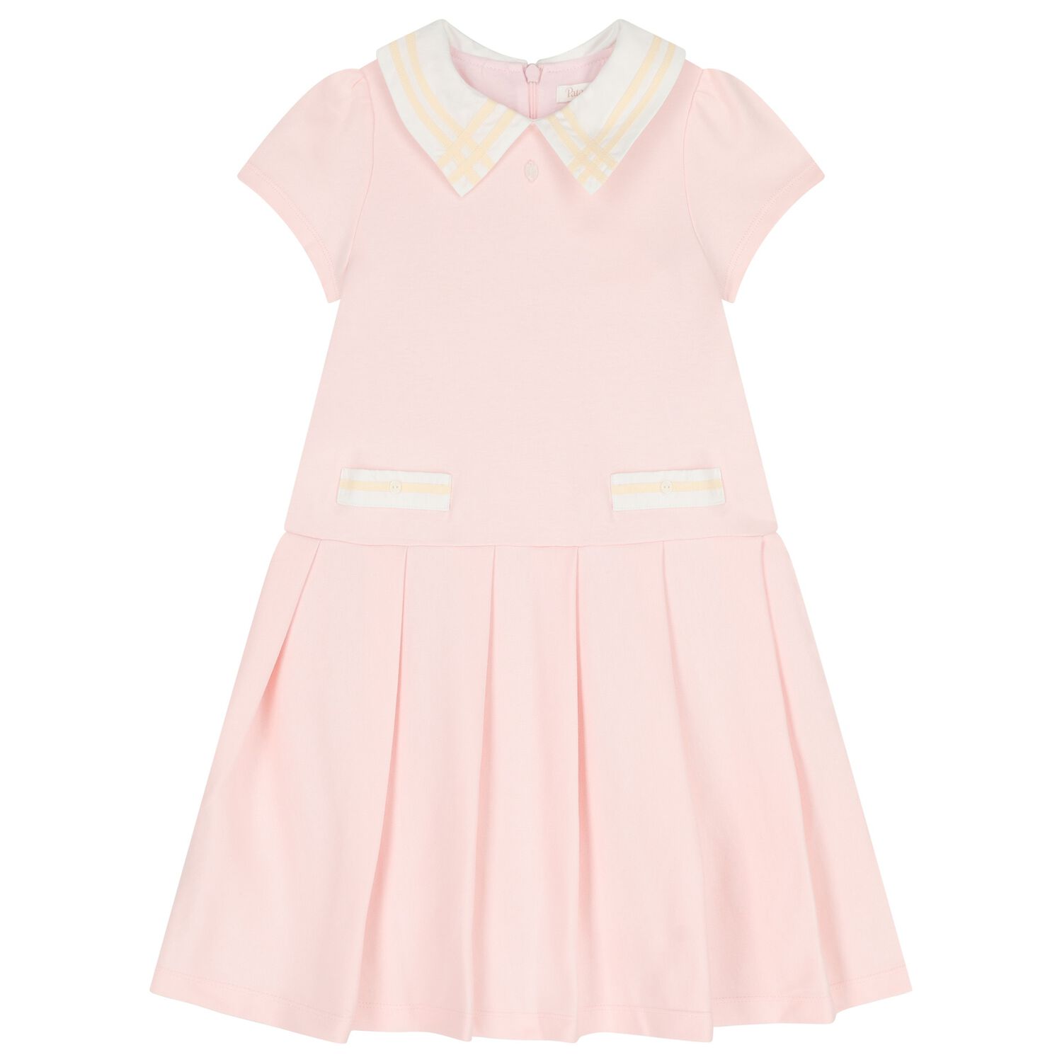 Girls Pink & White Dress, 2, hi-res