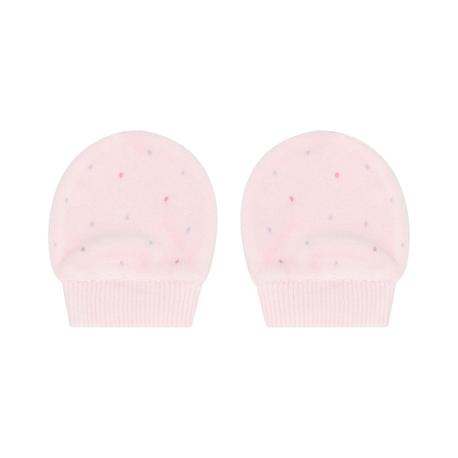 Baby Girls Pink Hat & Mitten Set, 2, hi-res image number null