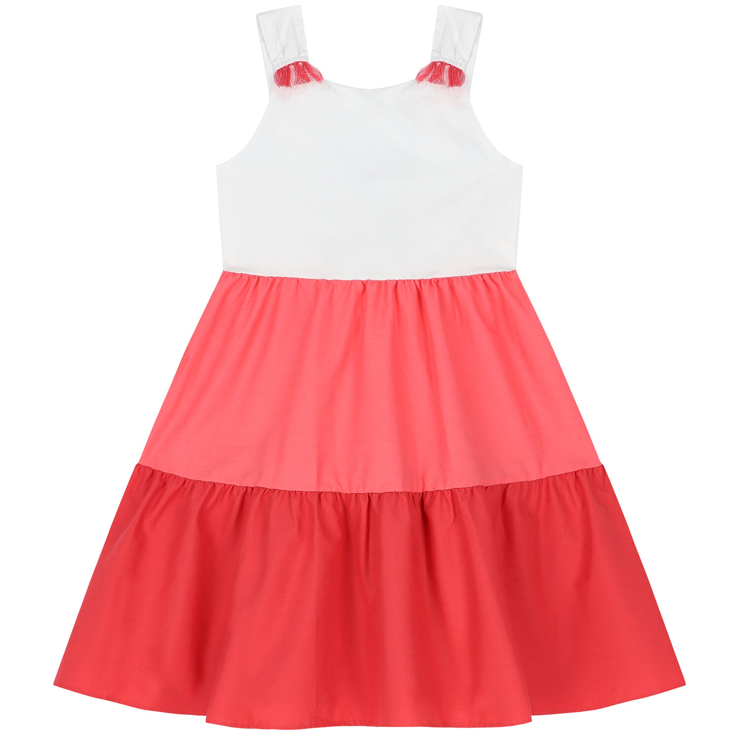 Girls Pink & White Dress, 1, hi-res image number null