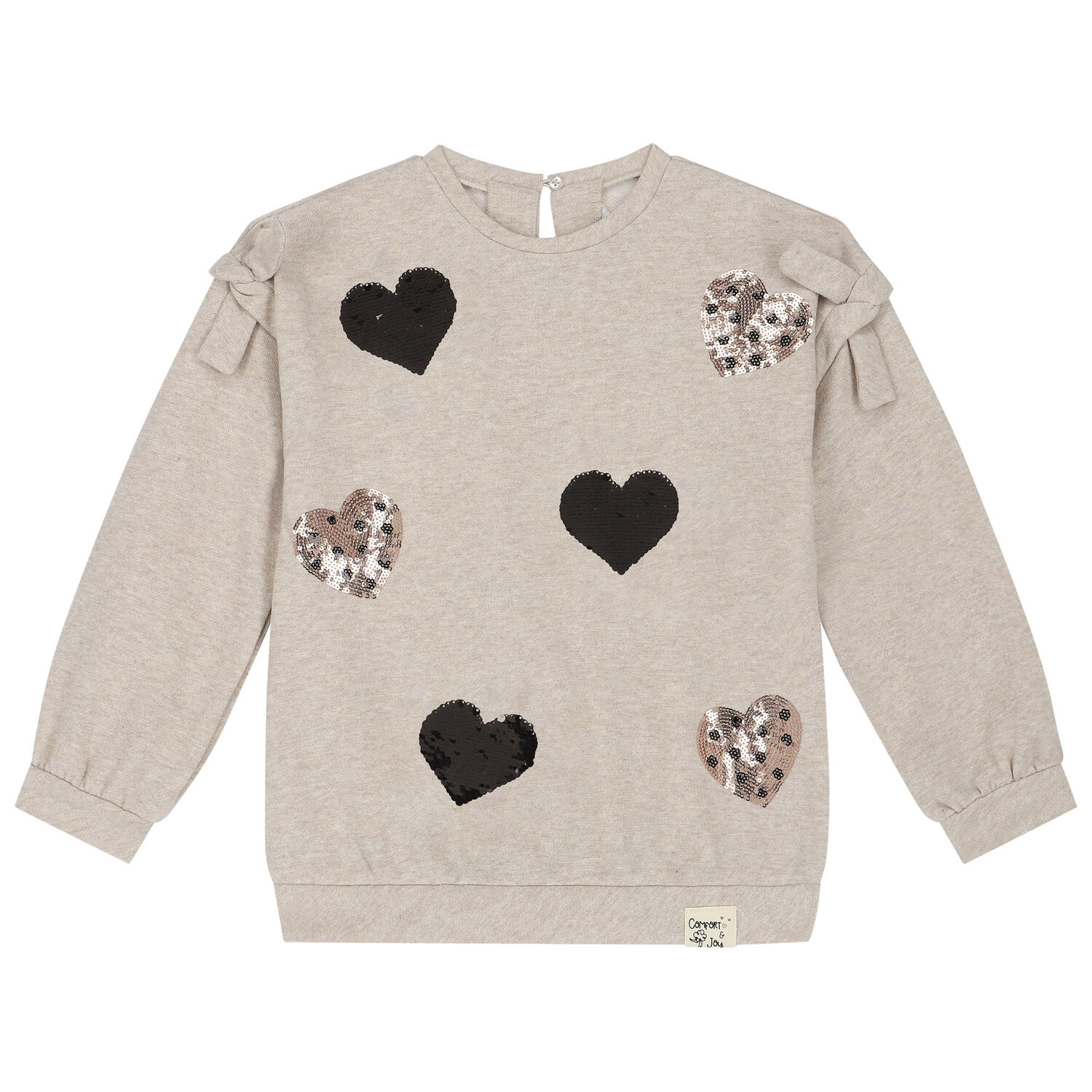 Girls Beige & Black Leggings Set, 1, hi-res