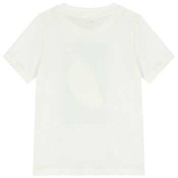 تيشيرت بالشعار باللون الابيض للاولاد