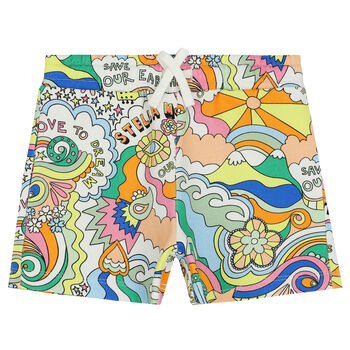 Girls Multi-Colored Logo Shorts