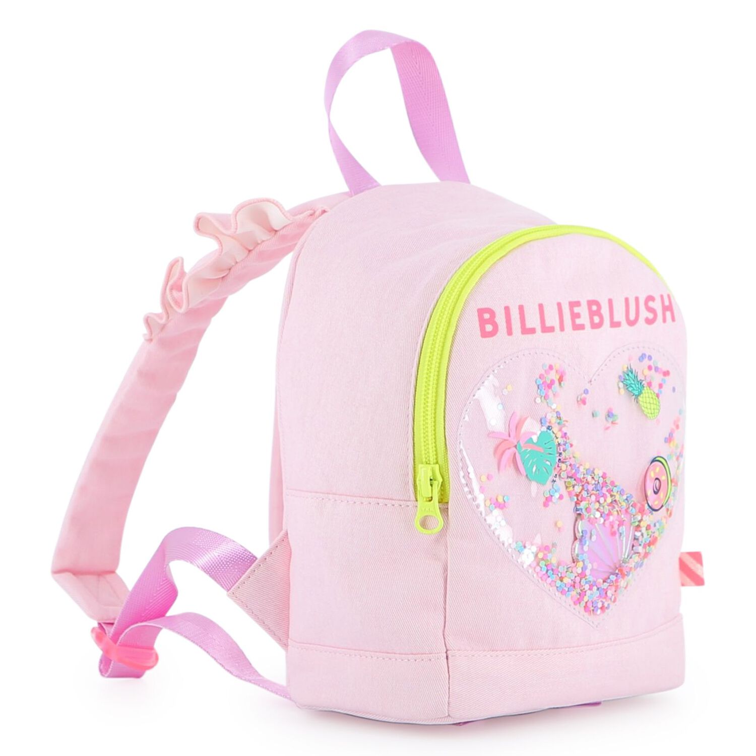 Younger Girls Pink Logo Backpack, 1, hi-res