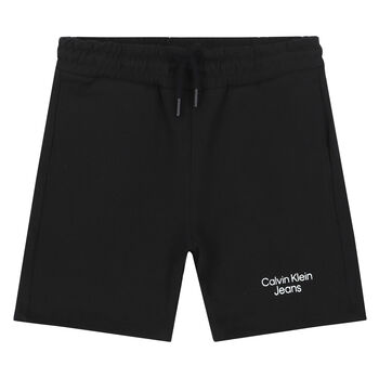 Boys Black Logo Shorts