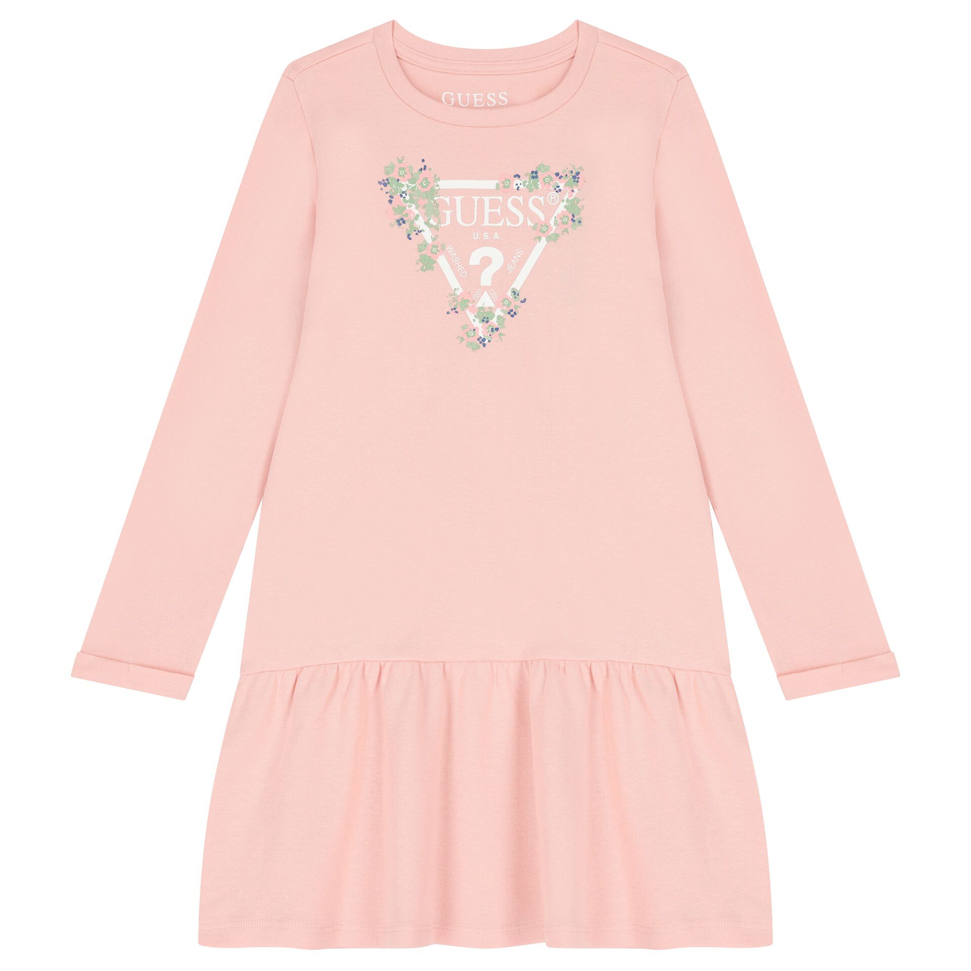 Guess Girls Pink Logo Dress Junior Couture UAE