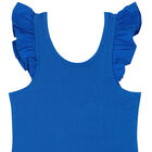 Girls Blue Ruffled Dress, 3, hi-res