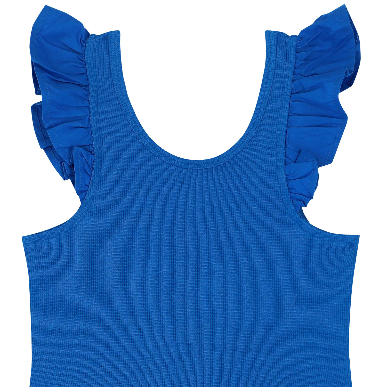 Girls Blue Ruffled Dress, 3, hi-res image number null