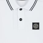 Boys White Logo Polo Shirt, 2, hi-res