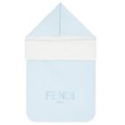 Baby Boys Blue & White Logo Baby Nest, 2, hi-res