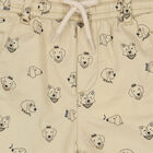 Younger Girls Beige Dogs Shorts, 1, hi-res