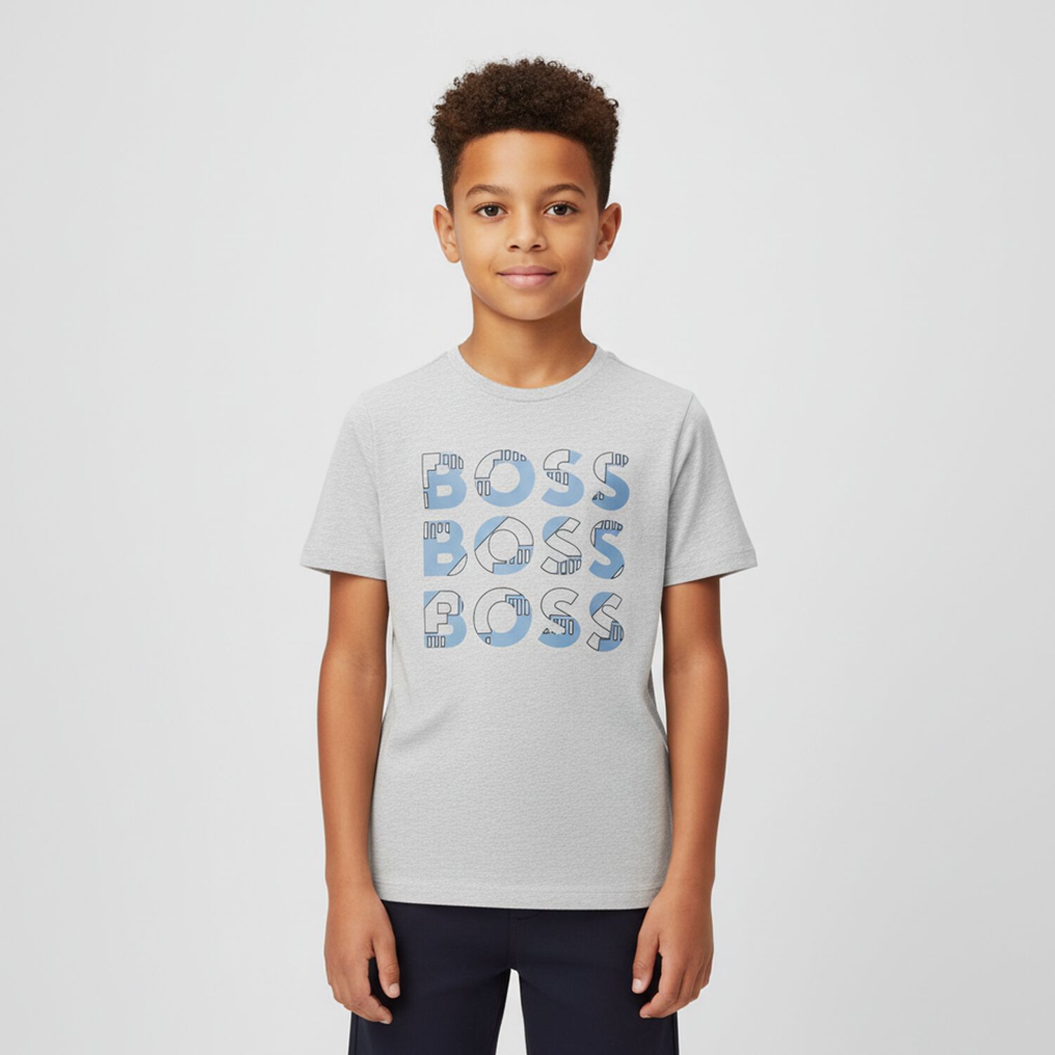 Boys Grey Logo T-Shirt, 5, hi-res image number null