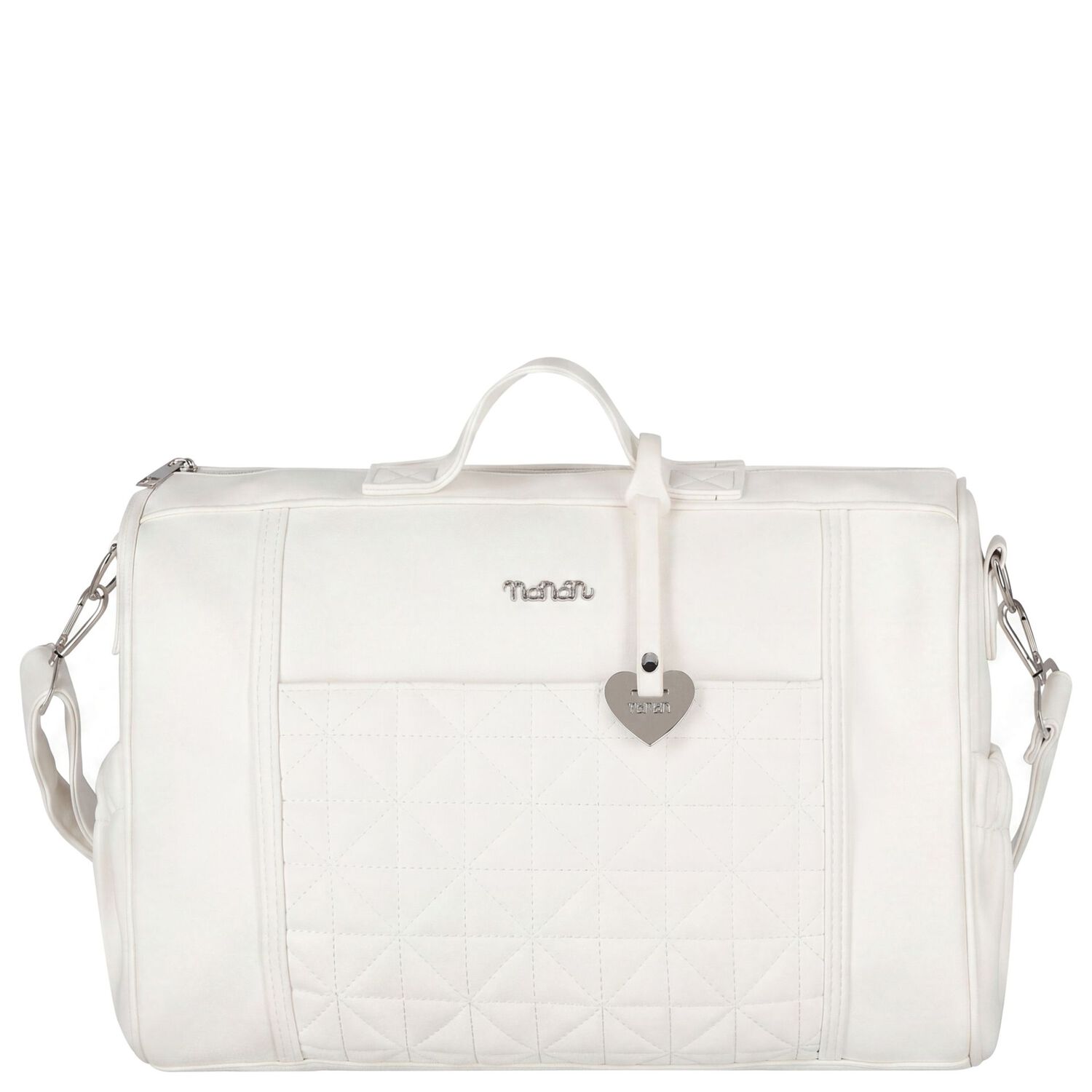 Ivory Quilted Baby Changing Bag ( 32cm ), 3, hi-res