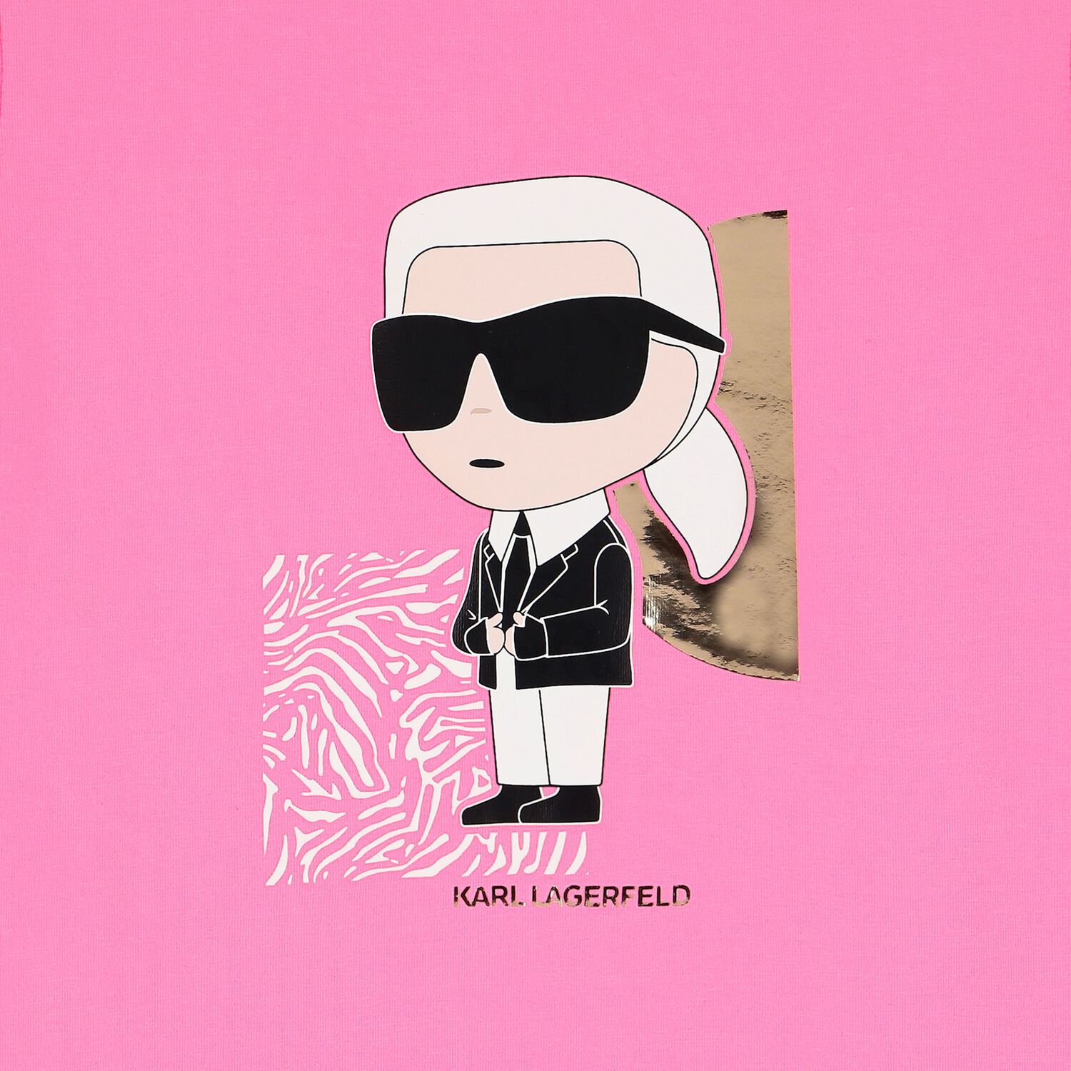 فستان بنات بشعار كارل باللون الوردى, 1, hi-res image number null