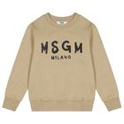 Beige & Black Logo Sweatshirt, 2, hi-res