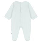 Baby Boys Blue & Gold Logo Babygrow, 2, hi-res