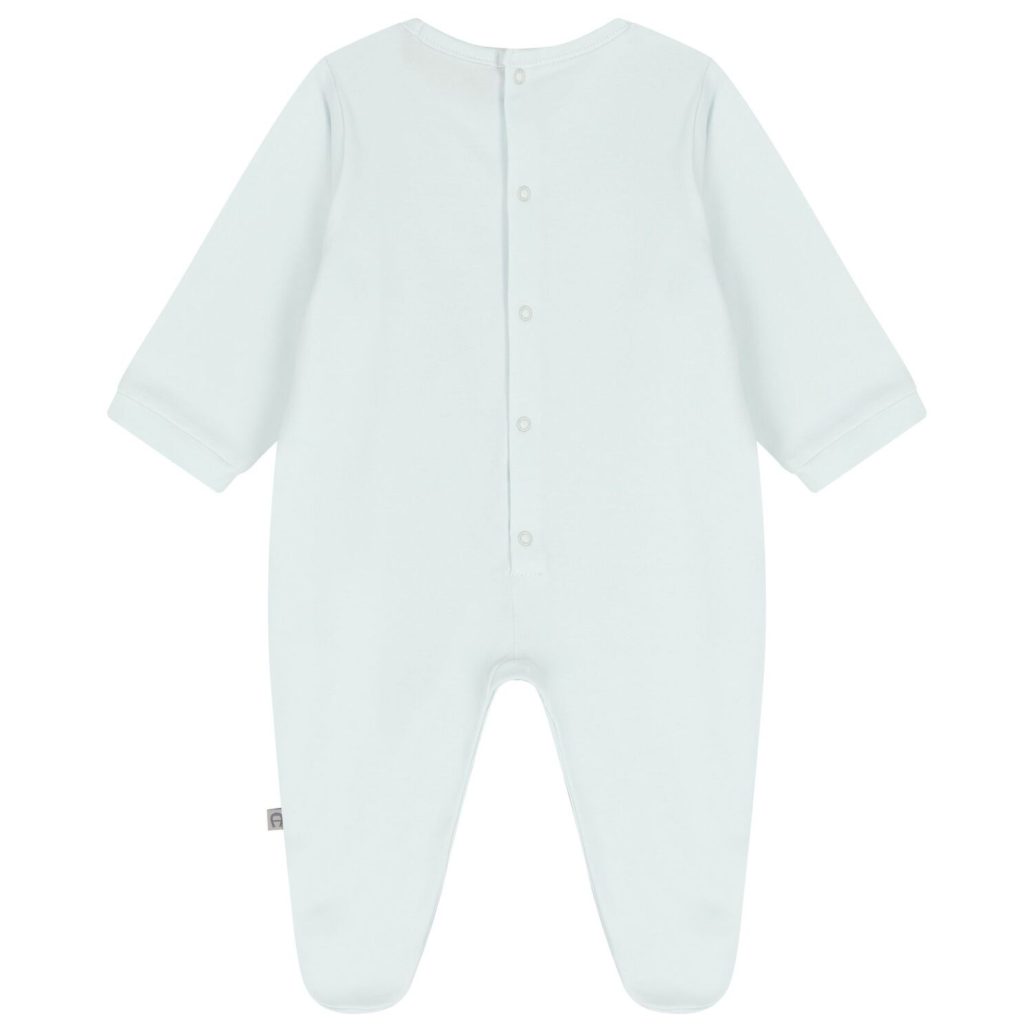 Baby Boys Blue & Gold Logo Babygrow, 2, hi-res