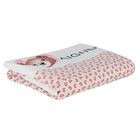 بطانية بنات بالشعار باللون الأبيض والوردى, 1, hi-res