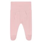 Baby Girls Ivory & Pink Bear Babysuit & Hat Gift Set, 2, hi-res