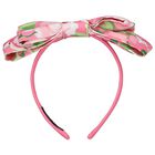 Girls Pink Floral Headband, 2, hi-res