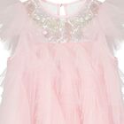 Girls Pink Ruffled Tulle Dress, 1, hi-res