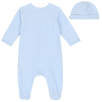 Baby Boys Blue Babygrow Gift Set