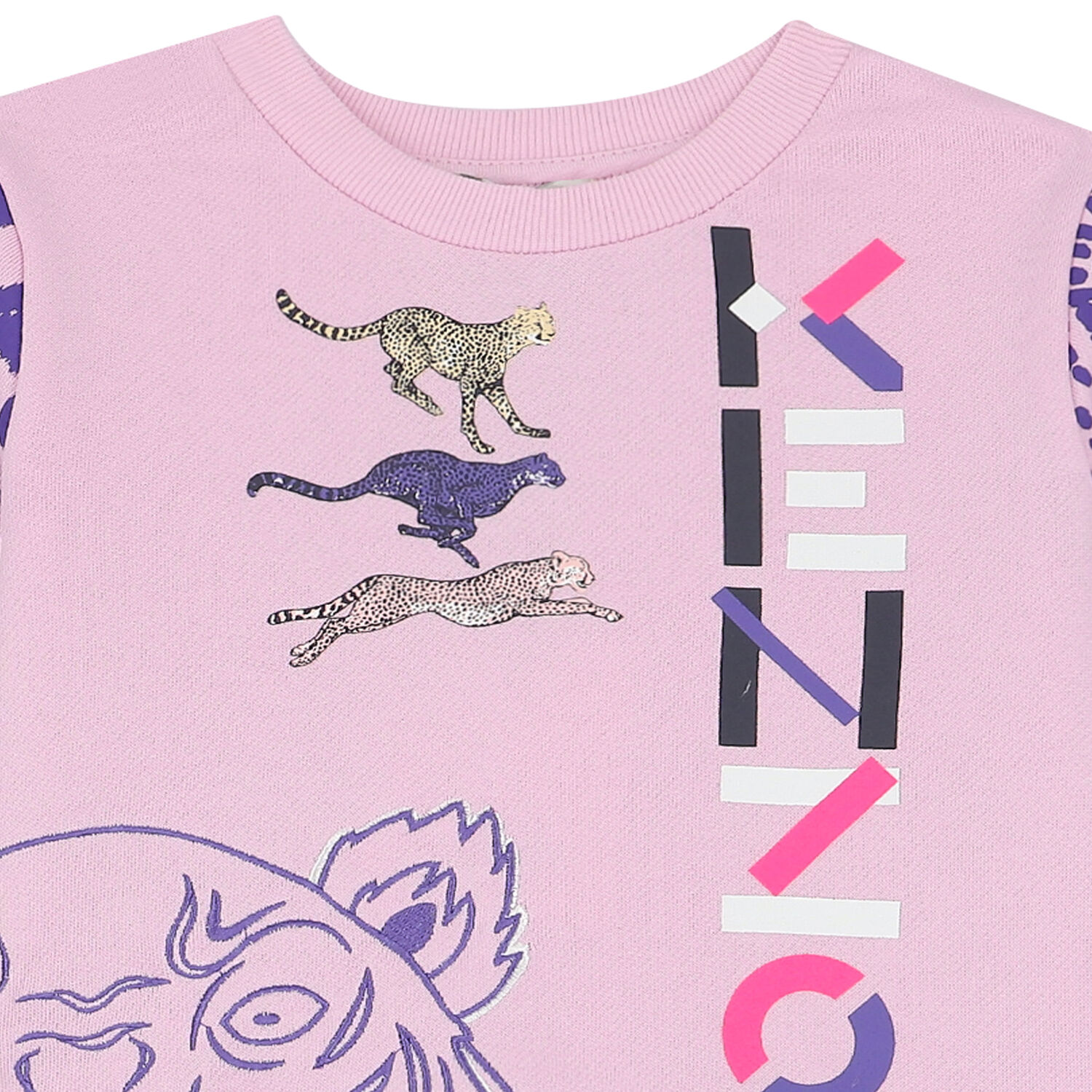 Girls Pink Logo Dress, 1, hi-res